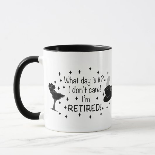 Mug Je suis à la retraite (Gauche)