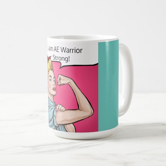 Mug Je suis AE Warrior Strong! muqueuse (Devant droit)