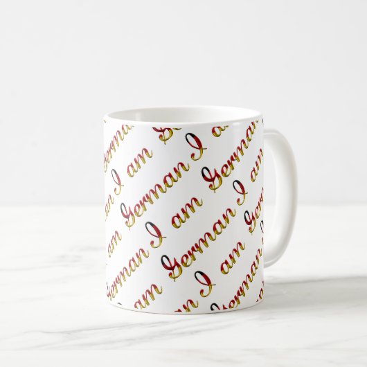 Mug Je suis Allemand Motif de Typographie (Devant droit)