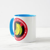 Mug Je suis allergique aux bananes ! Allergie de (Devant gauche)