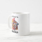 Mug Je suis allergique aux matins ! (Devant gauche)