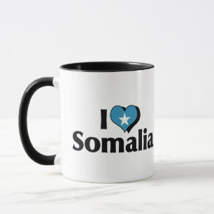 Mug Je suis amoureux du drapeau de la Somalie