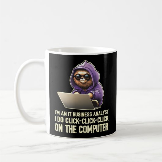 Mug Je Suis Analyste Informatique D'Affaires Je Fais C (Gauche)