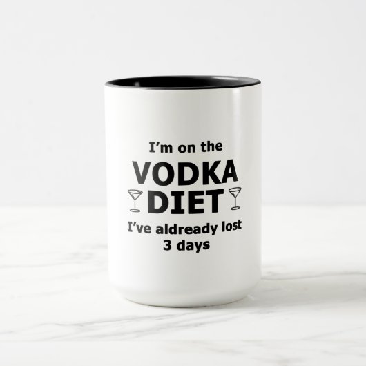 Mug Je Suis Au Régime Vodka (Centre)