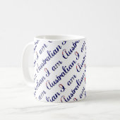 Mug Je suis Australien Motif de Typographie (Devant gauche)