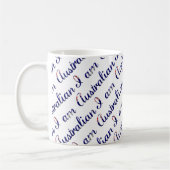 Mug Je suis Australien Motif de Typographie (Gauche)
