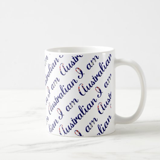 Mug Je suis Australien Motif de Typographie (Droite)