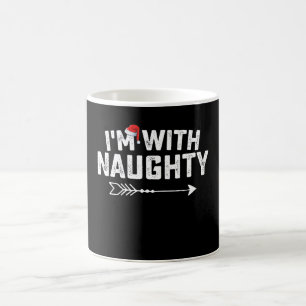 Mug Je suis avec des couples de Noël assortis coquins