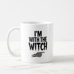 Mug Je suis avec la Sorcière Drôle Halloween His and H