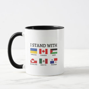 Mug Je Suis Avec Le Canada Mexique Gaza Ukraine