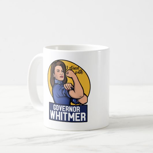 Mug Je suis avec le gouverneur Whitmer (Devant gauche)