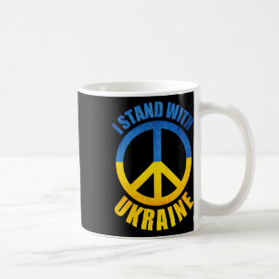 Mug Je suis avec le symbole de la paix en Ukraine