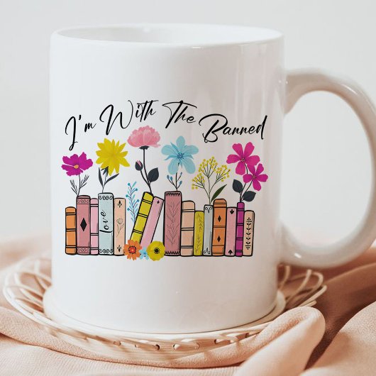 Mug Je suis avec les livres interdits