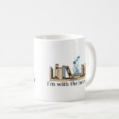 Mug Je suis avec les livres interdits - Drôle (Devant droit)