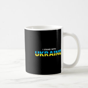 Mug Je suis avec l'Ukraine Citation de soutien Drapeau