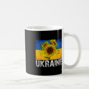 Mug Je suis avec l'Ukraine Soutien Tournesol Drapeau U