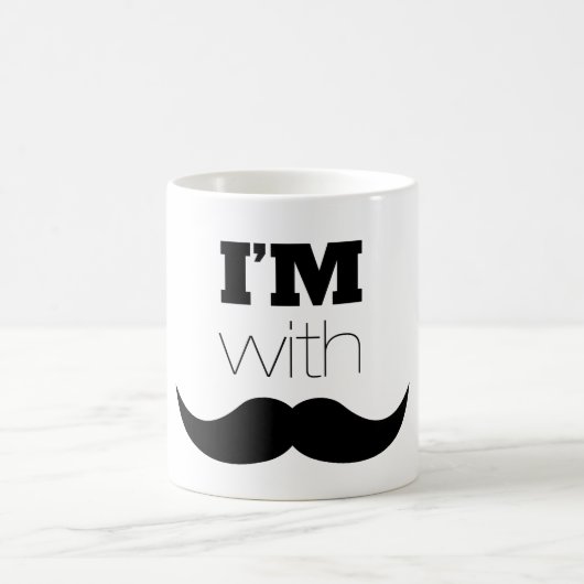 Mug Je suis avec Moustache (Centre)