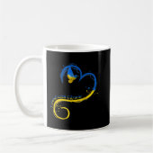 Mug Je suis avec Ukraine Dove Drapeau Paix Free Ukrain (Gauche)