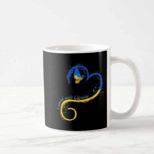 Mug Je suis avec Ukraine Dove Drapeau Paix Free Ukrain (Droite)