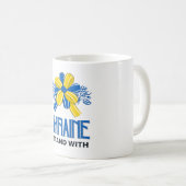 Mug Je suis avec Ukraine Flag - Soutenez les Ukrainien (Devant droit)