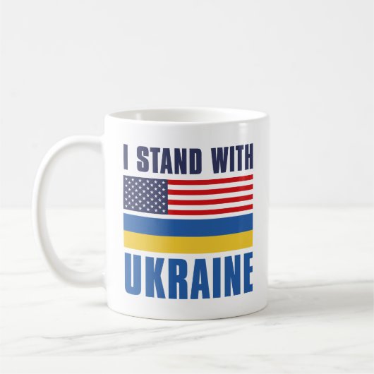 Mug Je Suis Avec Ukraine USA (Gauche)