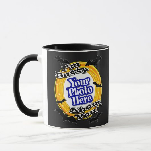 Mug Je suis Batty à propos de toi Photo Scary Bats Bla (Gauche)