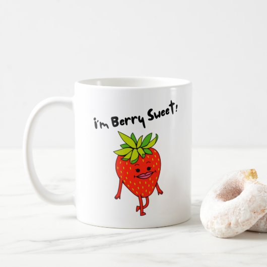 Mug Je suis Berry Sweet ! - Amusant jeu de fruits (Avec donut)