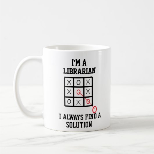 Mug Je Suis Bibliothécaire Je Trouve Toujours Une Solu (Gauche)