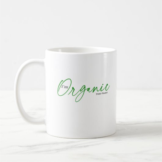 Mug Je suis Bio | Minime écriture manuscrite de thé et (Gauche)