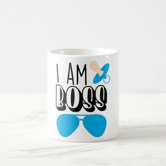 Mug Je Suis Boss Funny Baby Boy Imprimer (Centre)