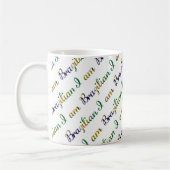 Mug Je suis brésilien Motif de la typographie (Gauche)