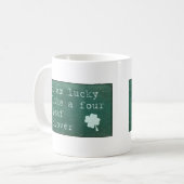 Mug Je suis chanceux comme un trèfle de quatre (Devant gauche)