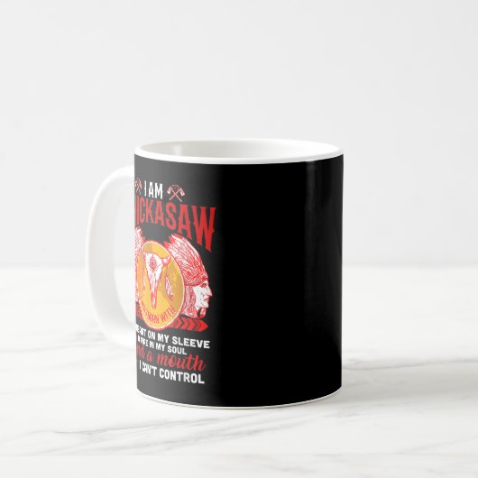 Mug Je Suis Chickasaw Native Fier - Native American T- (Devant gauche)