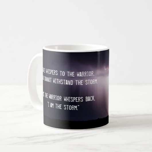 Mug "Je suis citation de la tempête" et tempête de (Devant gauche)