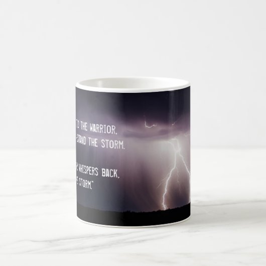 Mug "Je suis citation de la tempête" et tempête de (Centre)