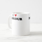 Mug Je suis coeur pratiquant de parkour Free Runner -  (Devant gauche)