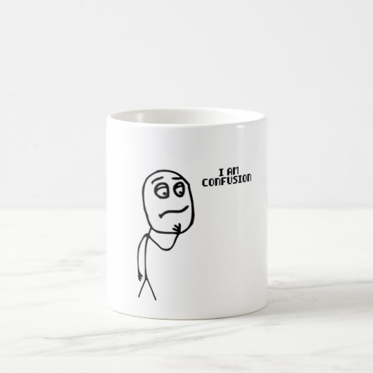 Mug Je suis Confusion Funny Stickman meme (Centre)