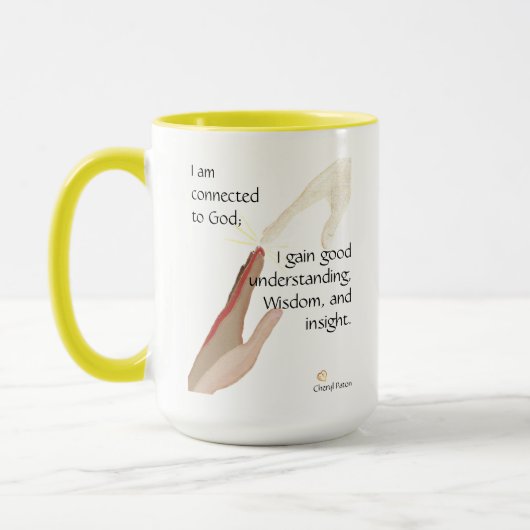 Mug Je suis connecté à Dieu ; je gagne de bonnes... ta (Gauche)