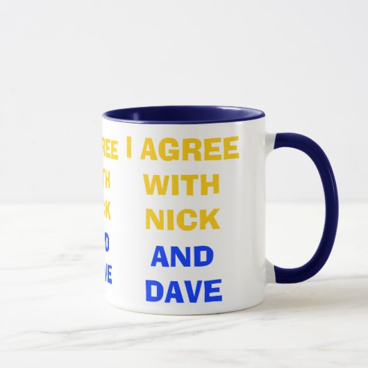 Mug Je suis d'accord avec la coalition politique de ~ (Droite)