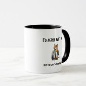 Mug Je suis d'accord avec vous, dessin de chat mignon (Devant droit)