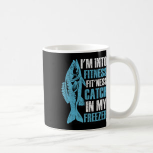 Mug Je suis dans le fitness drôle pêche pêcheur hommes