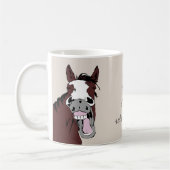 Mug Je suis dans une relation stable Fun Horse Pun Lar (Gauche)