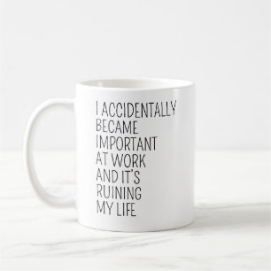 Mug Je Suis Devenu Important Par Accident Drôle Collèg
