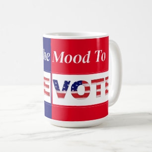 Mug Je suis d'humeur à voter rouge/bleu