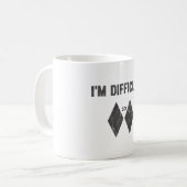 Mug Je suis difficile Double Diamant Noir Ski Snowboar (Devant gauche)