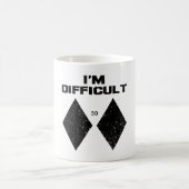 Mug Je suis difficile drôle double diamants noirs ski  (Centre)