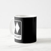 Mug Je suis difficile drôle double diamants noirs ski  (Devant gauche)