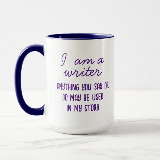 Mug Je suis écrivain, cadeau pour auteur (Gauche)