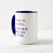 Mug Je suis écrivain, cadeau pour auteur (Devant gauche)