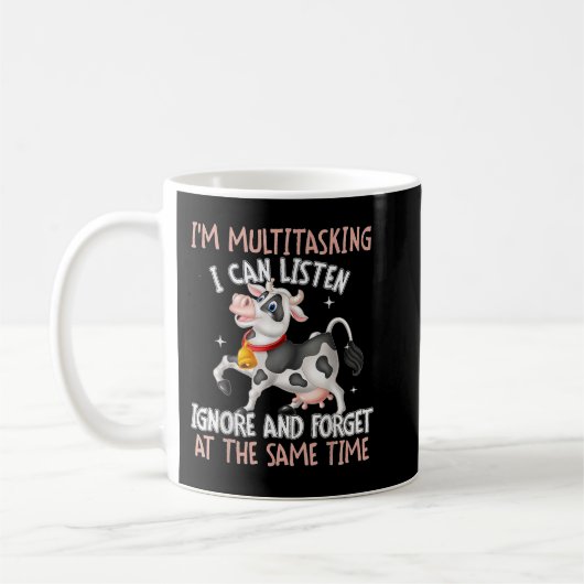 Mug Je suis en multitâche Je peux écouter Ignorer et o (Gauche)